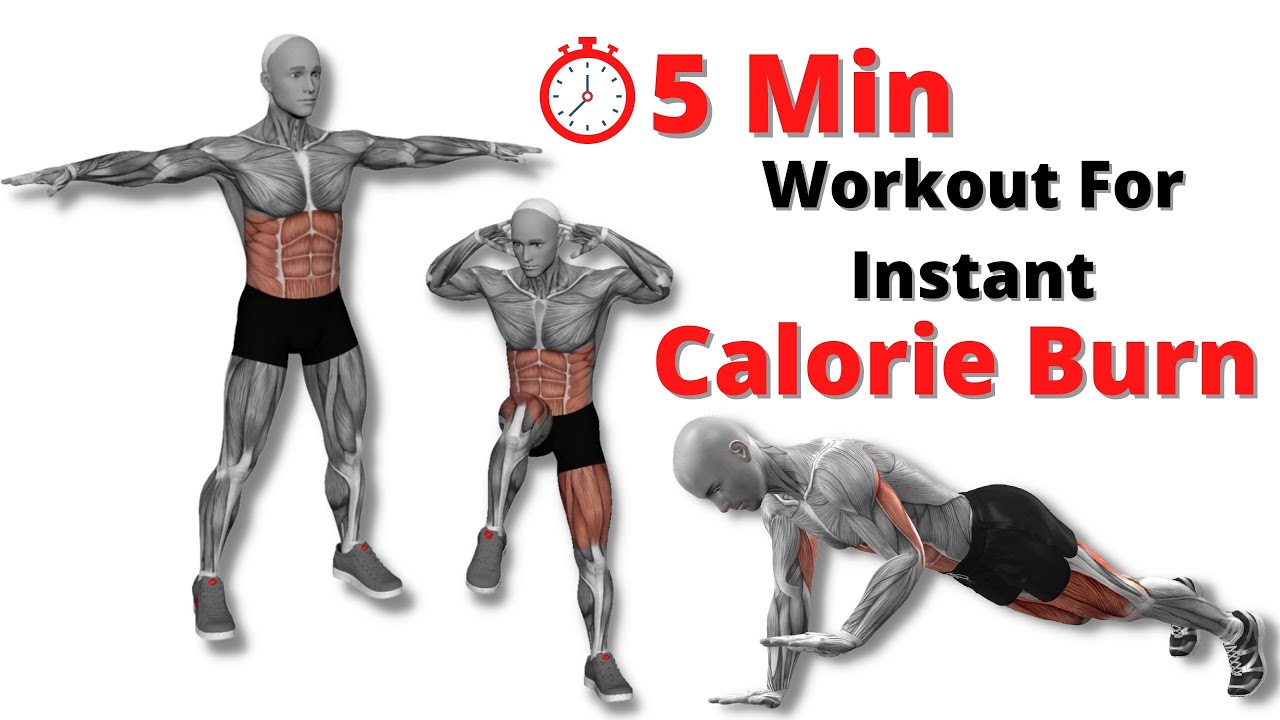 5 Min Workout For Instant Calorie Burn | Weights Done Right!