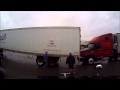 Driver backs into another trucker at the loves Exit 59 in Belleville, Indiana