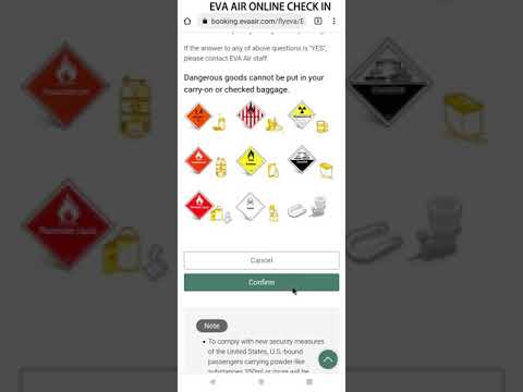 EVA AIR ONLINE CHECK IN DEMO