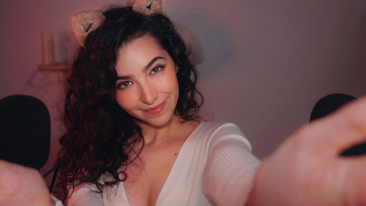 ASMR Touching Your Face While I Whisper for Deep Sleep 💤