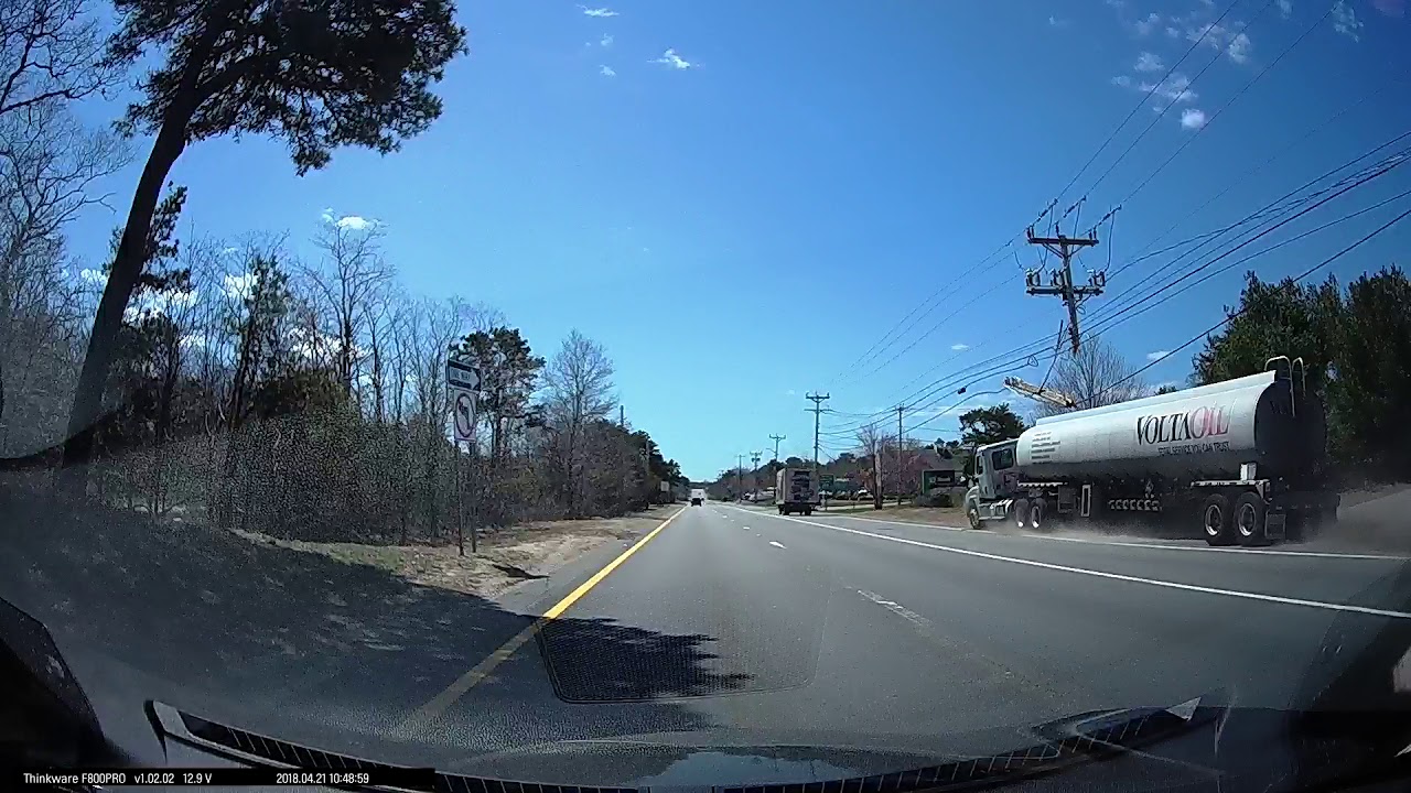 Front dash cam footage of truck accident. - YouTube