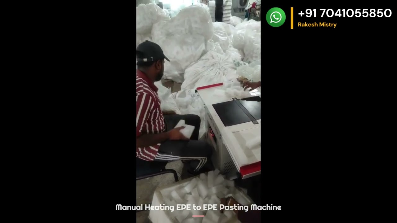 Manual Heating EPE to EPE Pasting Machine | EPE To EPE Angle Bonding