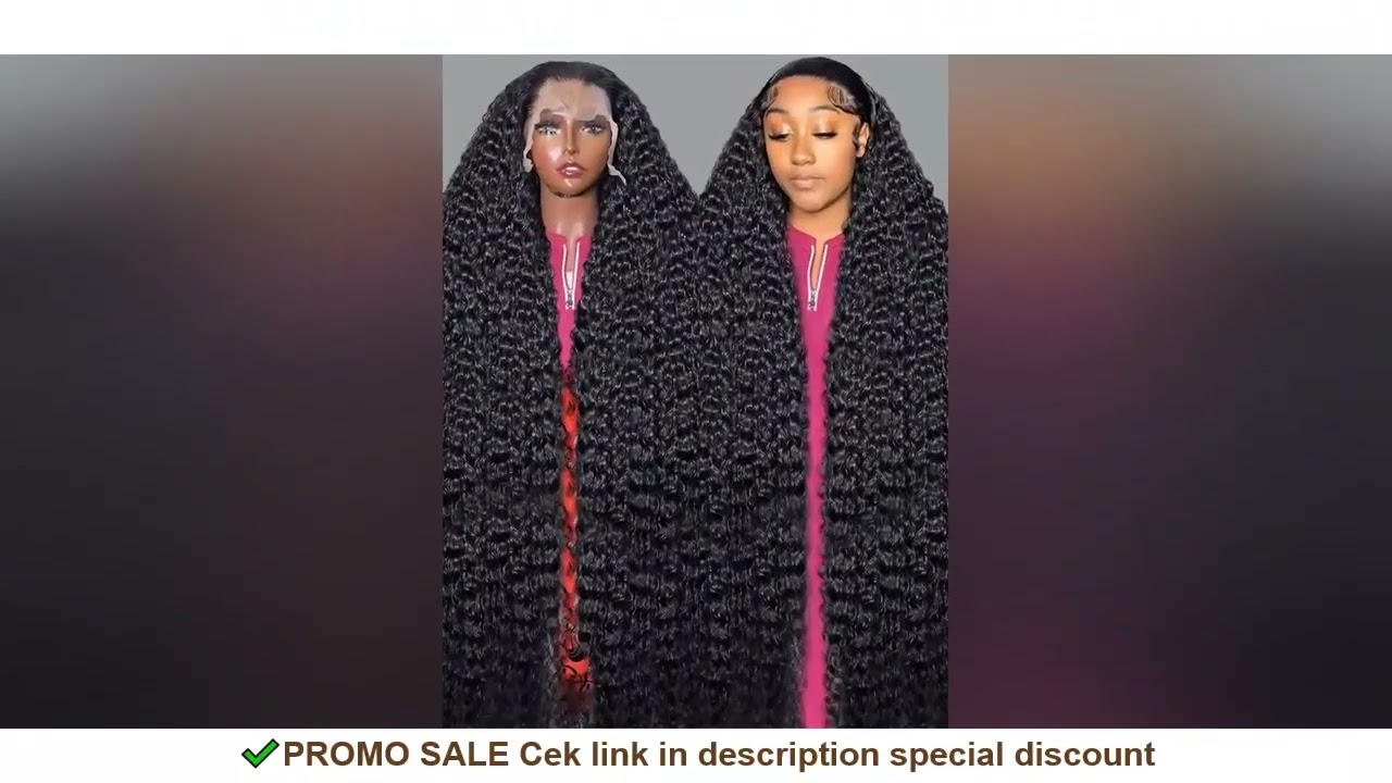 40 46 Inch Deep Wave 13x6 13x4 Lace Front Human Hair Wig 200% Remy Curl 360 Full Lace Frontal Wig Hu