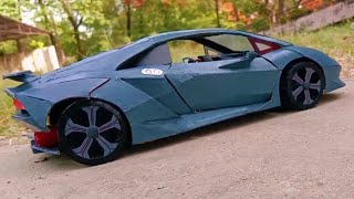 How to make Lamborghini car with cardboard || Lamborghini Sesto Elemento || diy cardboard car