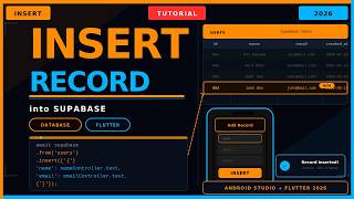 Flutter Insert Data into Supabase Database | How to Insert Records in Supabase using Flutter