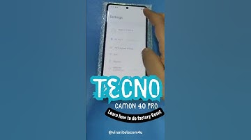 🛠️ Learn How to Factory Reset Tecno Camon 40 Pro in a step-by-step #phonefix #fixmyphone