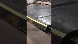 How to Prep Trunk Lid Edge for Patch Panel  #shorts #autobodypaint #autobodyrepair
