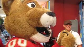 Stanley C. Panther Birthday Event with mascot friends at Hoffman's Chocolates inside BB&T Center