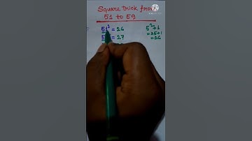 Square trick from 51 to 59 | In Just 2 Seconds | #shorts #mathtrick #easymath #youtubeshorts