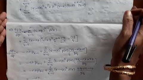 Recurrence  relation for the central moments of Binomial  distribution