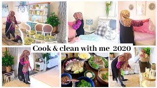 روتيني اليومي في تنظيف البيت تنظيم الوقت في الترتيب والتنظيف بشكل يومي |CLEAN AND COOK WITH ME 2020