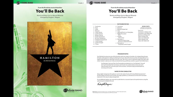 You'll Be Back, arr. Douglas E. Wagner  Score & So...