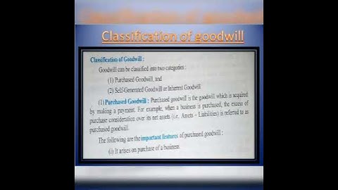 classification of goodwill #shorts