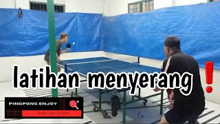 latihan tanding bersama❗belajar serangan bola cepat ||| pingpong enjoy~ridho potret