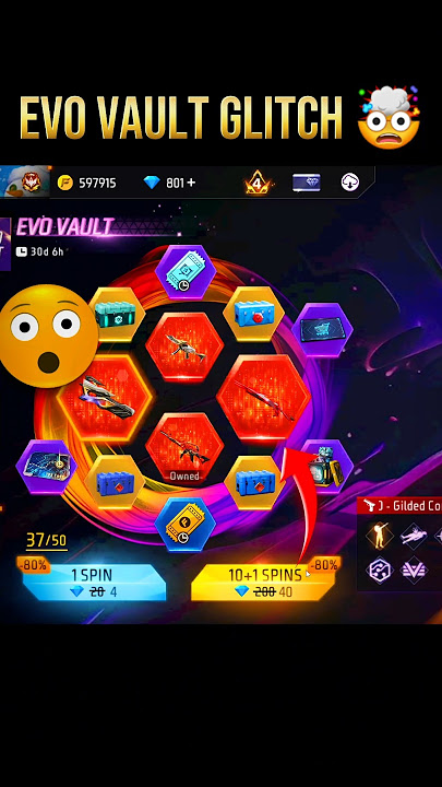 Free Fire Evo Vault Glitch Spin Trick 🤯: Win Grand Prize in 40 Diamond 🔥☠!! #shorts