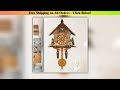 Antique Wooden Cuckoo Clock, Traditional Black Forest Clock Wall Clocks with Auto Swing Pendulum
