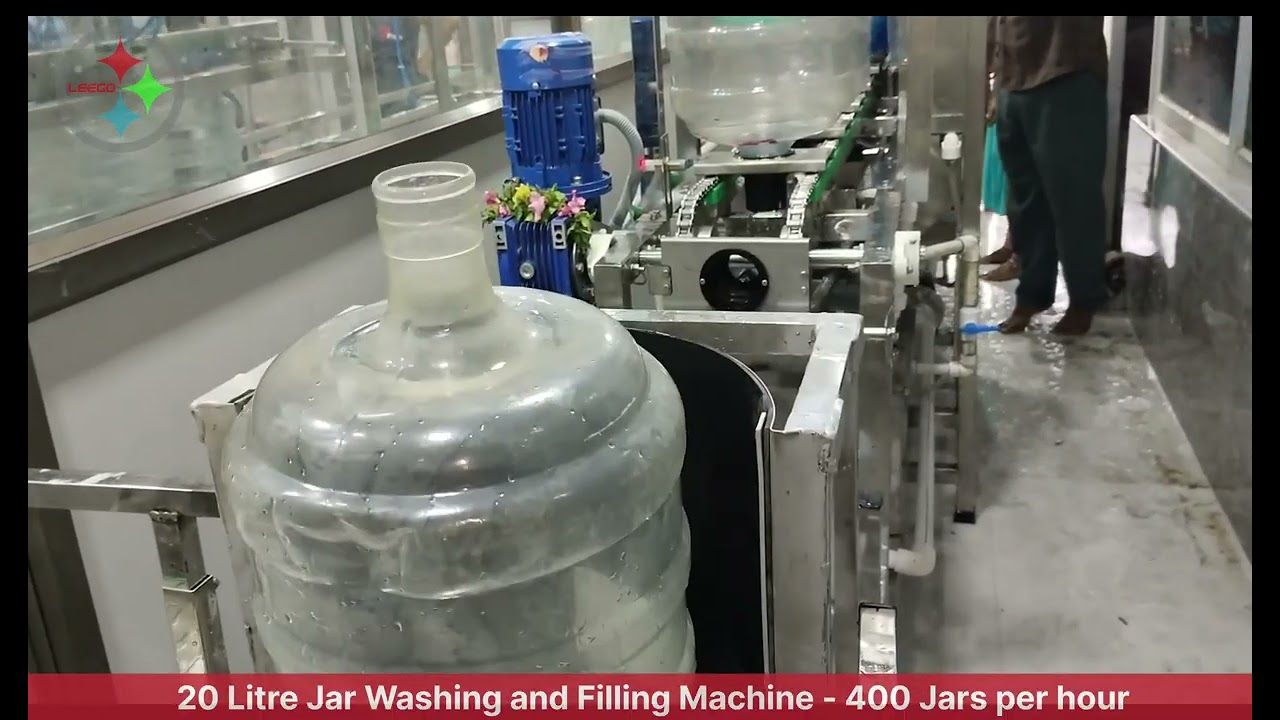 20 Litre Jar Washing and Filling Machine - 400 Jars per hour 