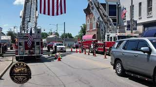 LIVE: Procession for Lynn, Indiana Town Marshall & Fire Captain Brad Fisher
