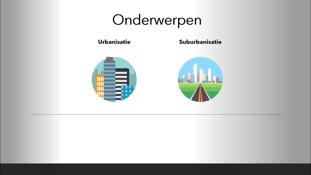 Urbanisatie en suburbanisatie - YouTube
