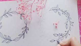 6 beautiful hand drawn flower wreaths | FLORAL DESIGN