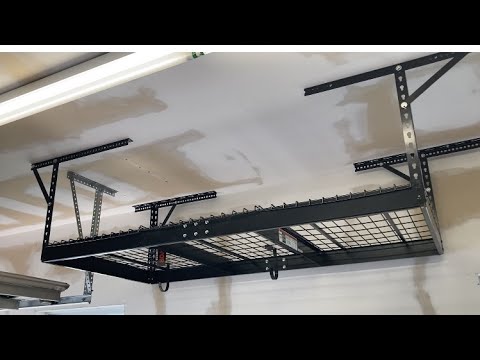 VEVOR Overhead Garage Rack Installation - YouTube