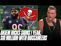 Akiem Hicks Leaves Bears, Signs 1 Year $10 Million Deal With Buccaneers | Pat McAfee Reacts