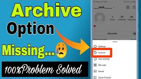 How To Fix Archive option not showing on instagram || Instagram archive post Option Missing Fixx