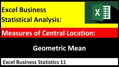 Excel Statistical Analysis 11: Geometric Mean to Calculate Average Compounding Rate per Period