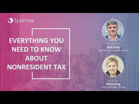 Introduction to US Taxes for Nonresidents (2021 Tax Season), Nov 12, 2021