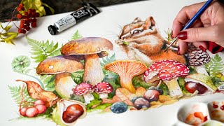 Autumn in Watercolor 🍁🐿️  Advanced Techniques to Elevate Your Art