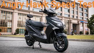 Highspeed ERoller Angry Hawk Test GPS Review Probefahrt 80 km/h  Elektroroller Motorrad EScooter