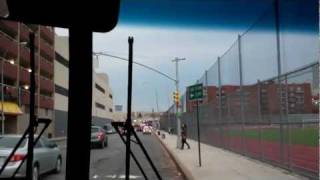 MTA Bus: Front window of ride on C40LF #191 on the Q38 57 Av / Jct Bl -to- Hoffman Dr