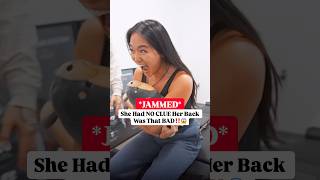 JAMMED up Back Pain GONE‼️🤯#chiropractic #asmr #trending #shorts