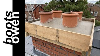 How to put a really strong cap on a chimney: DIY flaunching / benching