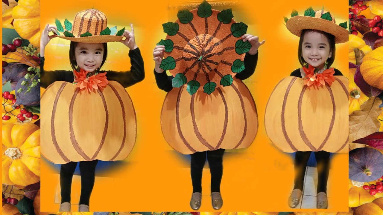 HOW TO MAKE PUMPKIN COSTUME FOR NUTRITION MONTH
