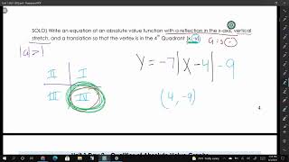 Algebra 2 Trig Unit 1 Day 2 24 25 - Writing Absolute Value Equations