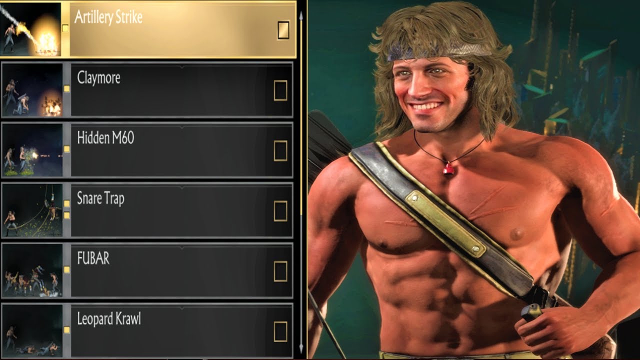 Mk11 - Rambo Abilities Showcase And Biggest Combos