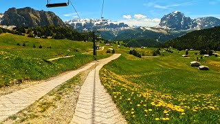 Breathtaking Dolomites Ride | Val Gardena to Rifugio Firenze Tour 298 | 4K Scenic Cycling