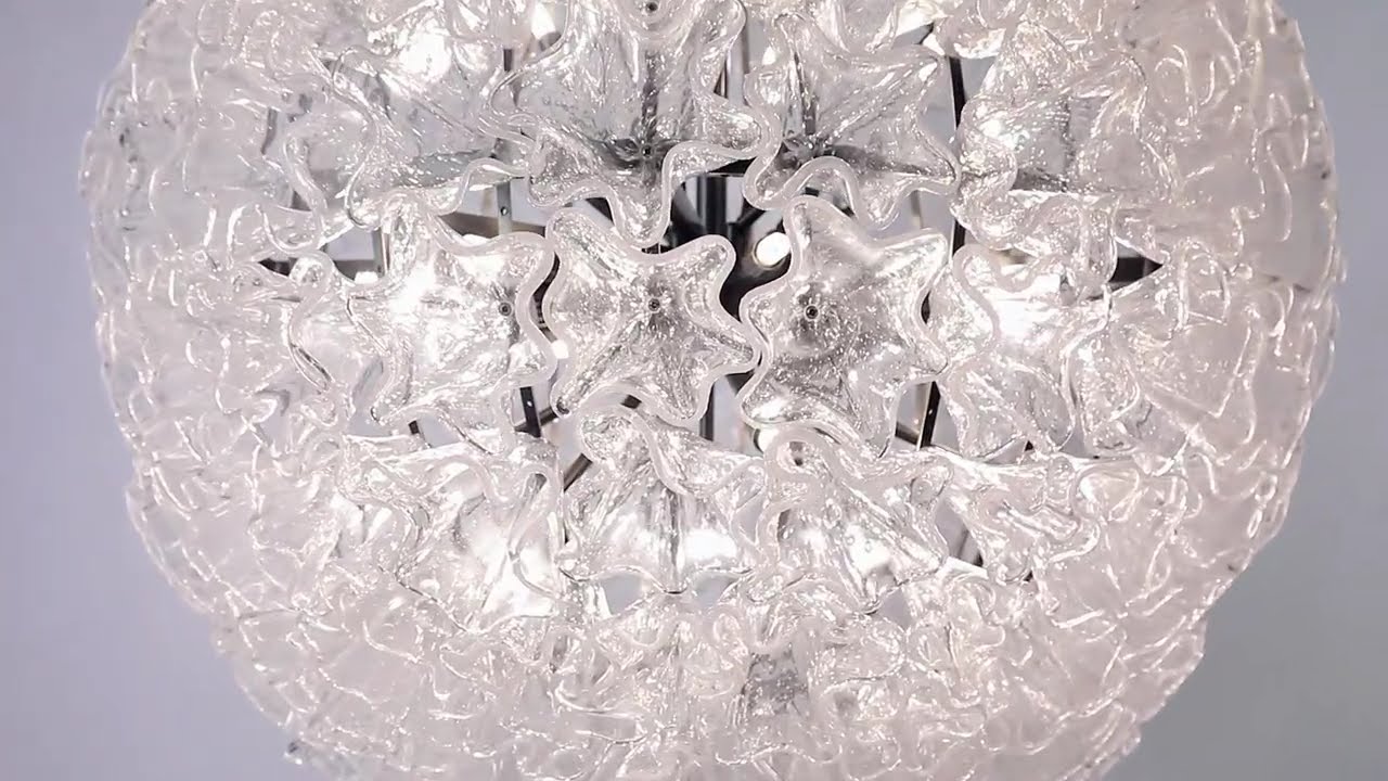 EVE Full Round Ribbon Cluster Chandelier | Artistic Crystal Sculpture Lighting – AAMLD