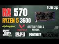 RX 570 + Ryzen 5 3600 | 8 Games Tested (2025) – FPS Benchmark