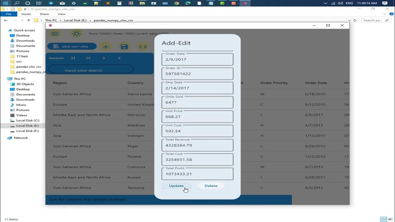 Practice Python Pandas and Numby easily(open and edit huge xlsx & csv ...
