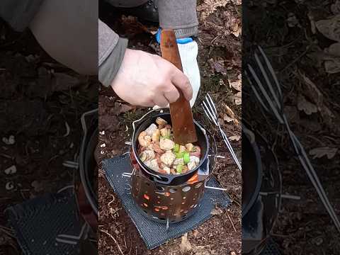 Jambalaya Bushcraft Art mit xfire und Dutch Oven