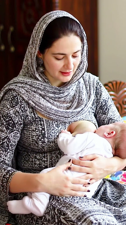 Beautiful Modern Village Girl Breast Feeding Vlog at Home #breastfeeding #motherandchild  #cutebaby