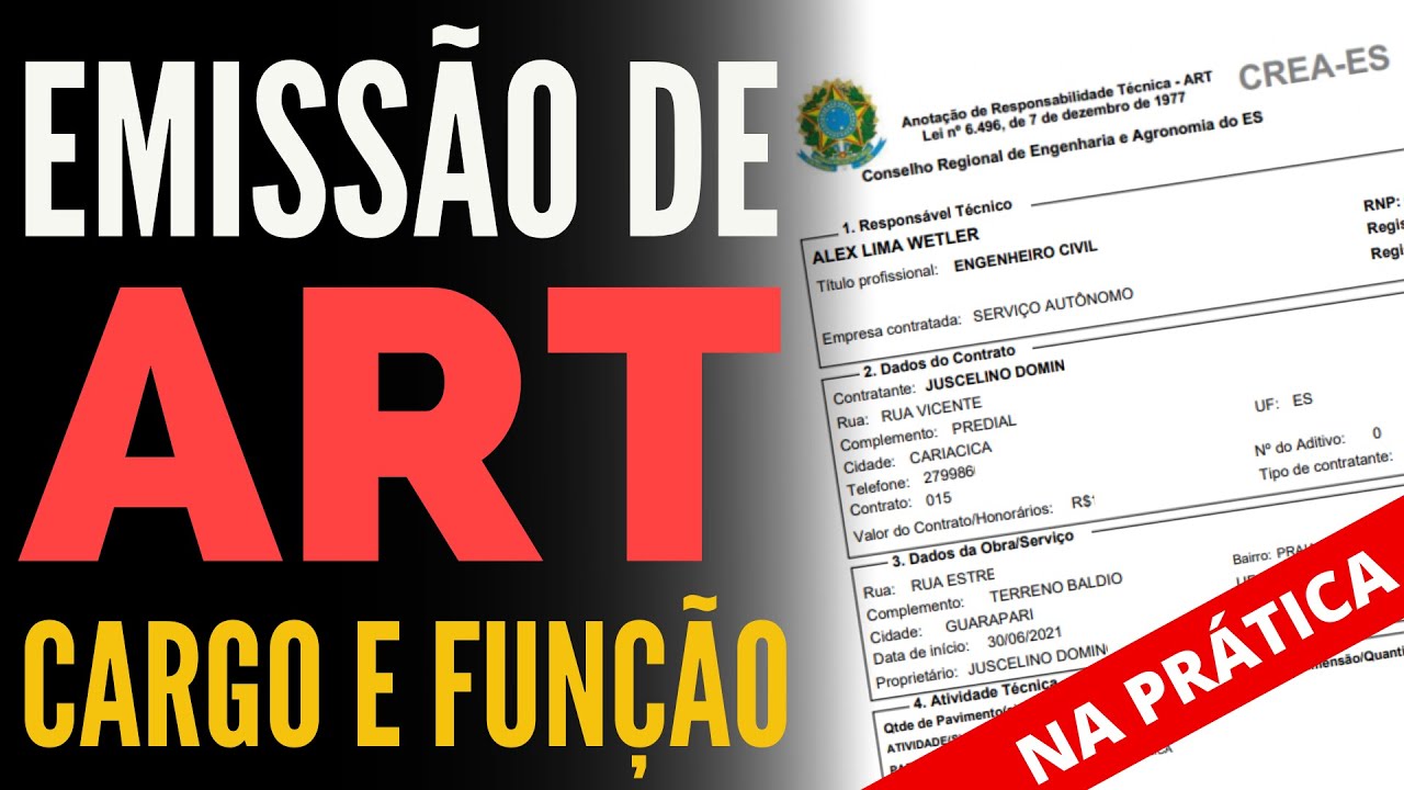 Como emitir ART de Cargo e Função na Prática | ALEX WETLER - YouTube