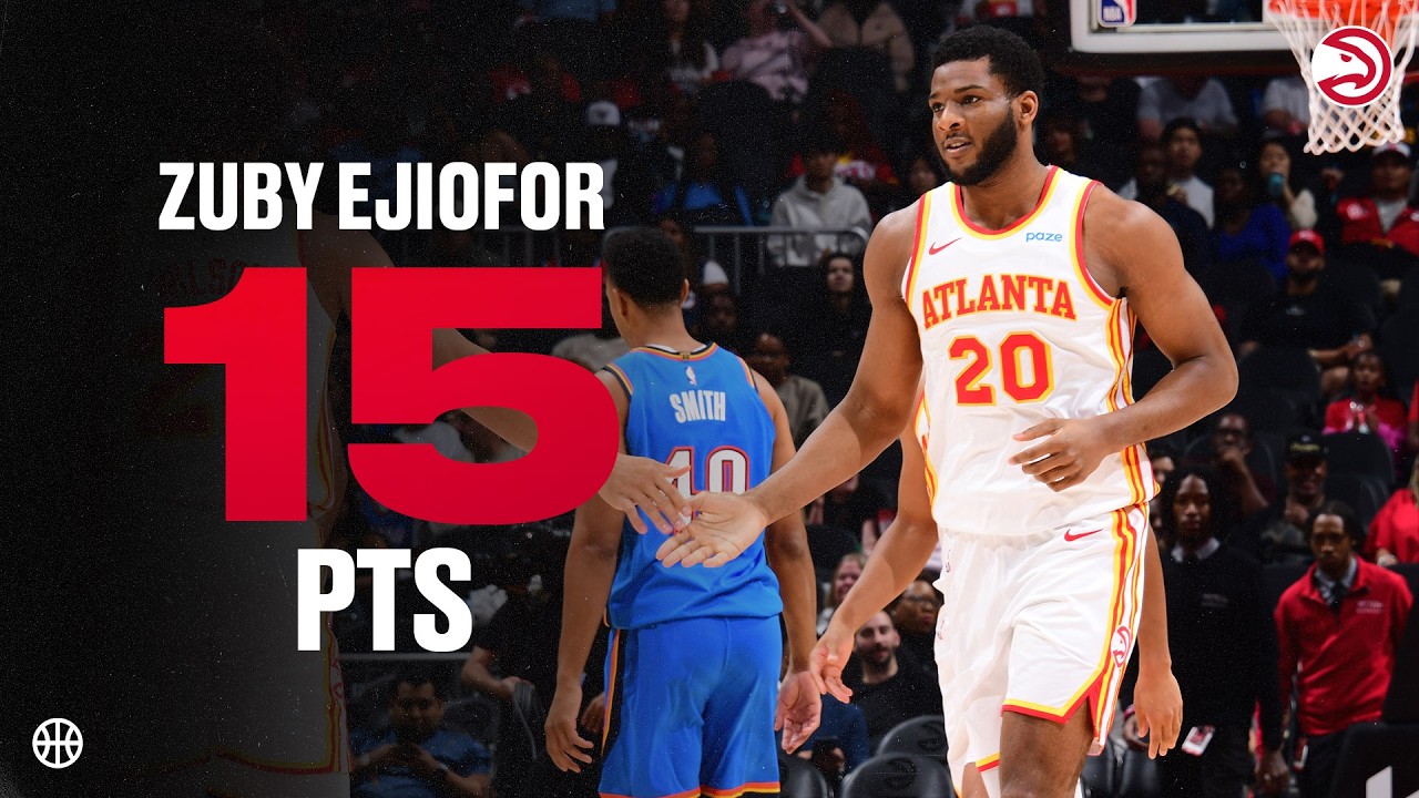 Zuby Ejiofor puts up 15 Points & 9 Rebounds in Hawks Preseason Win over Thunder