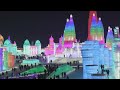 CHINA INAUGURA FESTIVAL DE GELO FAMOSO POR ESCULTURAS COLOSSAIS.