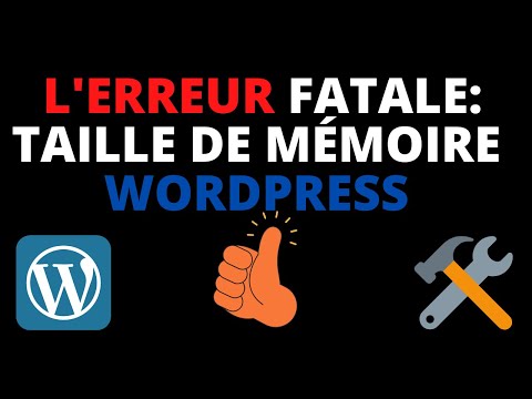 Erreur fatale: taille de mémoire wordpress-Comment réparer