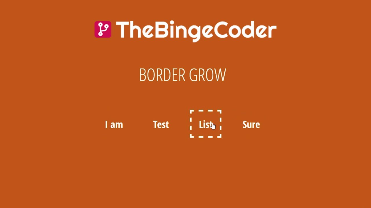 List Hover Effects Border & Bottom Grow | CSS Before / After | HTML/CSS ...