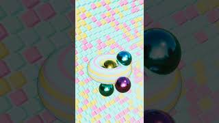 Dazzling Torus Mosaic: Metallic Spheres in Motion #satisfyingvideo #3dmotiongraphics #animation