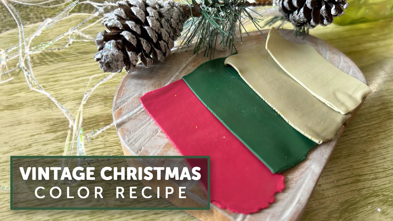 Polymer Clay Color Recipe 32: Vintage Christmas Colors - YouTube
